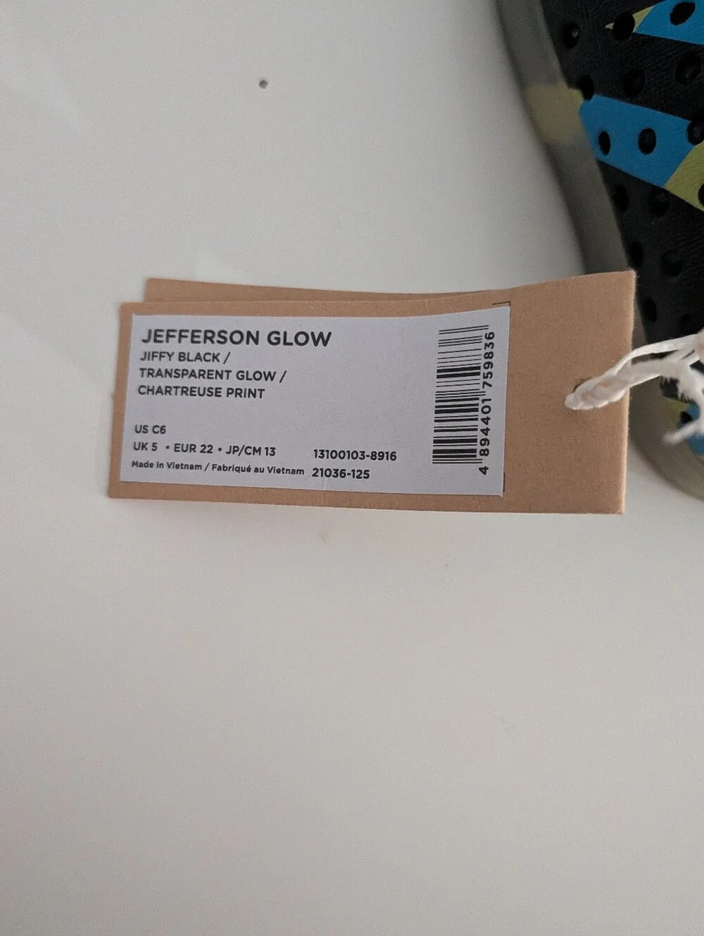 NWT Native Jefferson Glow In The Dark Toddler Water Shoes Slip On C6 EU 22 Chart